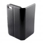 Wholesale iPhone 5C Slim Flip Leather Wallet Case (Black - Black)